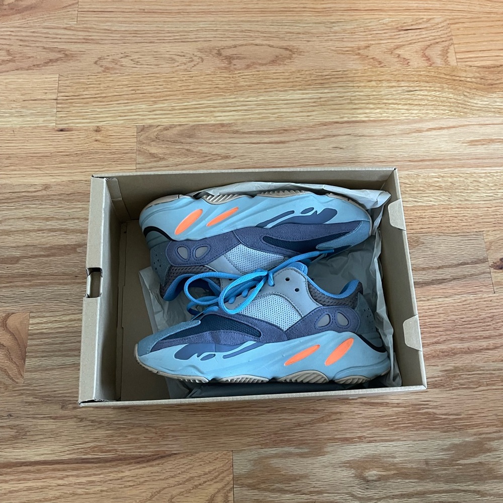 Yeezy Boost Men Size 5.5 Carbon Blue Like NEW - Picture 2 of 9